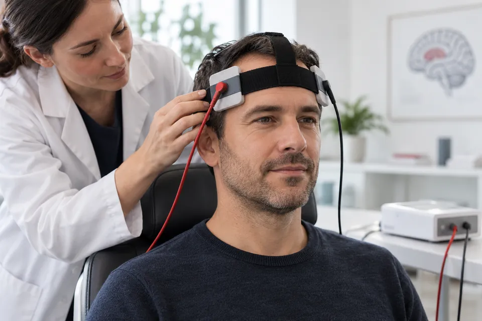 tDCS · Doğru akım için temsili klinik sahne