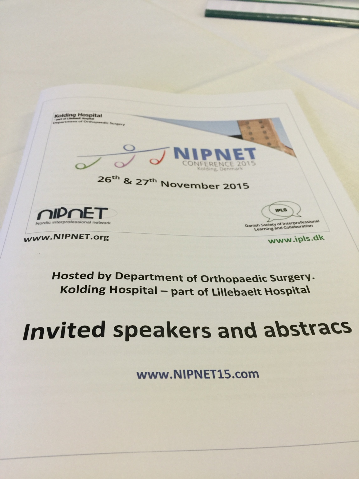 NIPNET 2015 konferans programı kapağı.